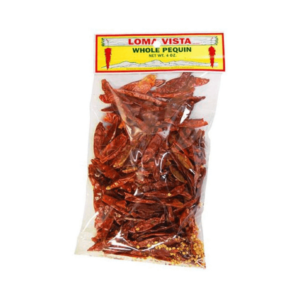 4 oz Loma Vista Whole Dried Pequin Peppers for Adding Potent Heat and Slight Fruity, Smoky Notes to Your Meals.