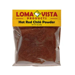 8 oz Hot Red Loma Vista Chile Powder for Powerful Heat and Robust Flavors in Your Southwestern Dishes.